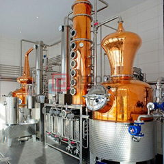 500L Column Still Vodka Gin Distillation Equipment Copper Distiller