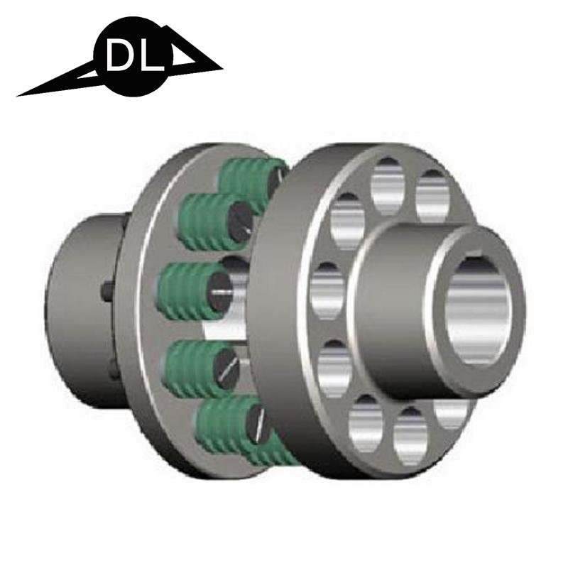 LT pin coupling with elastic sleeves