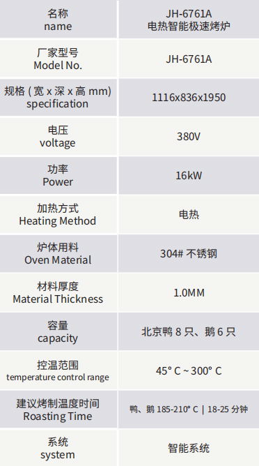 劲恒烤鸭炉JH-6761A劲恒电热智能极速烤鸭炉价格 3