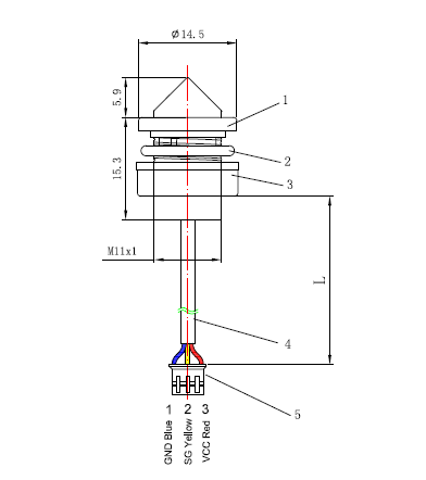 Small Micro Compact size Integrated Level Sensor 5