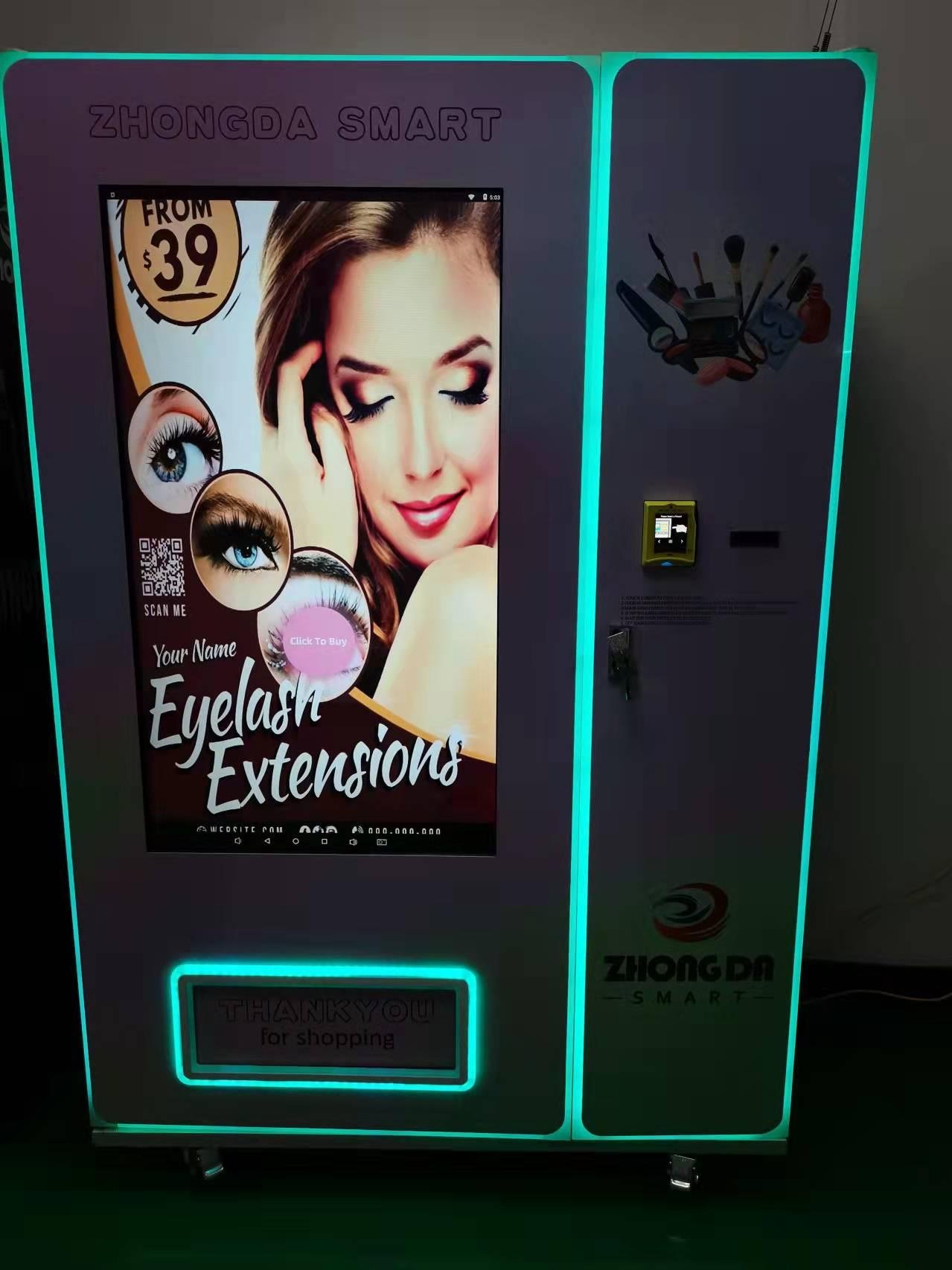 Self-service Customized Sticker Intelligence Eyelashes Vending Machine With Shop 3