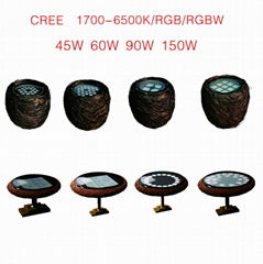 Dmx RGBW Landscape Lamp Facade Exterior Spotlight Nest LED Round Flood light