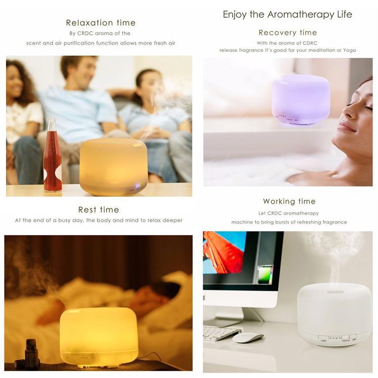 Ultrasonic White 7LED light Air humidifier essential oil Aroma Diffuser 5