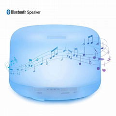 Ultrasonic White 7 light Bluetooth speacker Air humidifier Aroma Diffuser