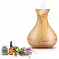 500ml Ultrasonic woodgrain 7LED IR remote control Air humidifier Aroma Diffuser 1