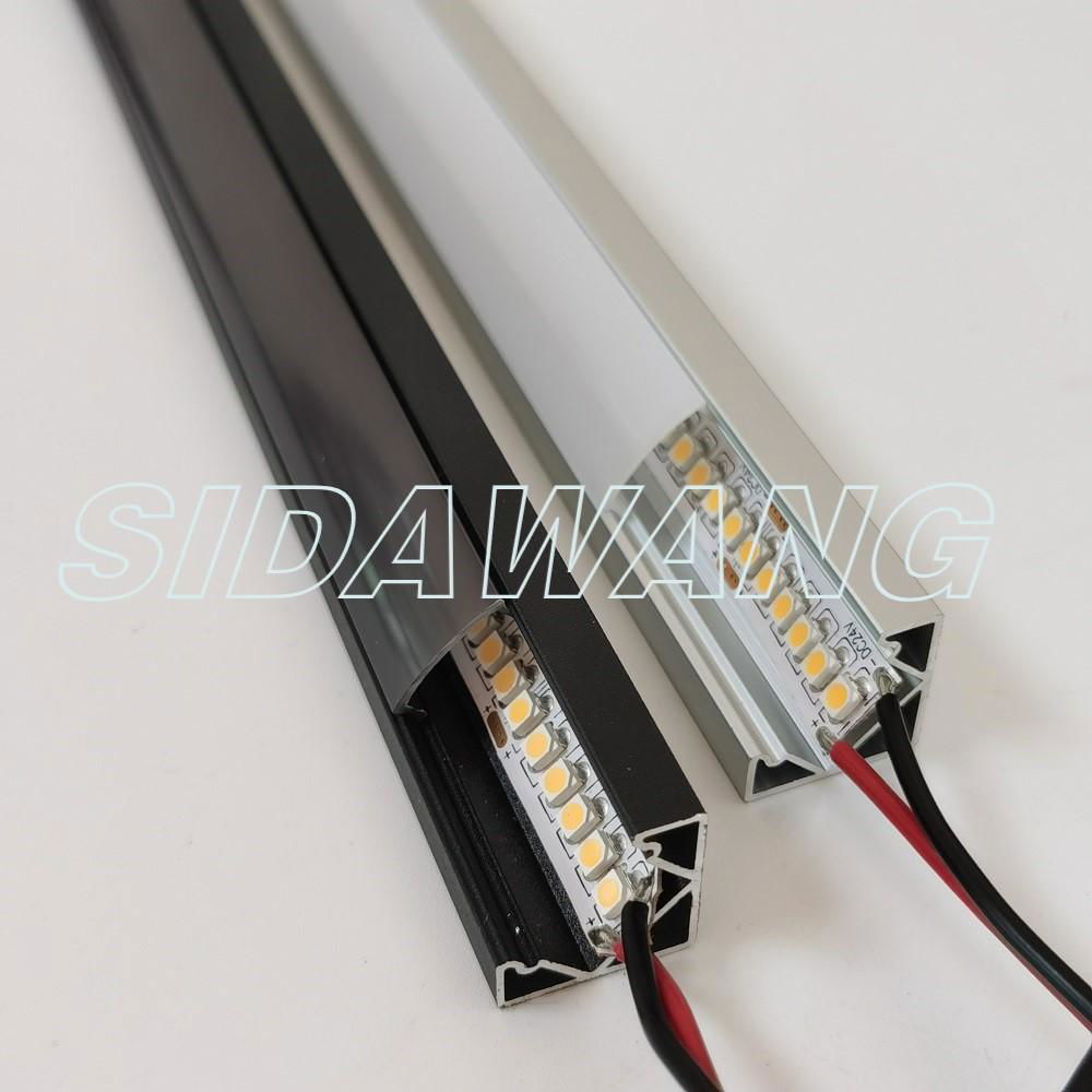 Corner mounted led aluminum profile channel perfil de aluminio led for strip