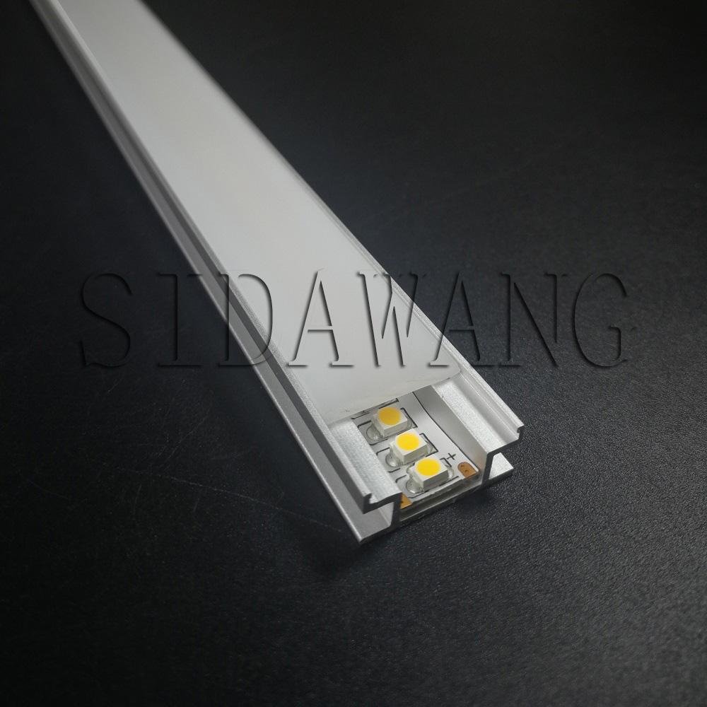 Flat floor led aluminum profile channel perfil de aluminio led for strip