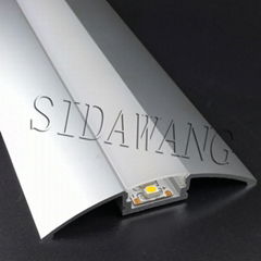 Flat floor led aluminum profile channel perfil de aluminio led for strip