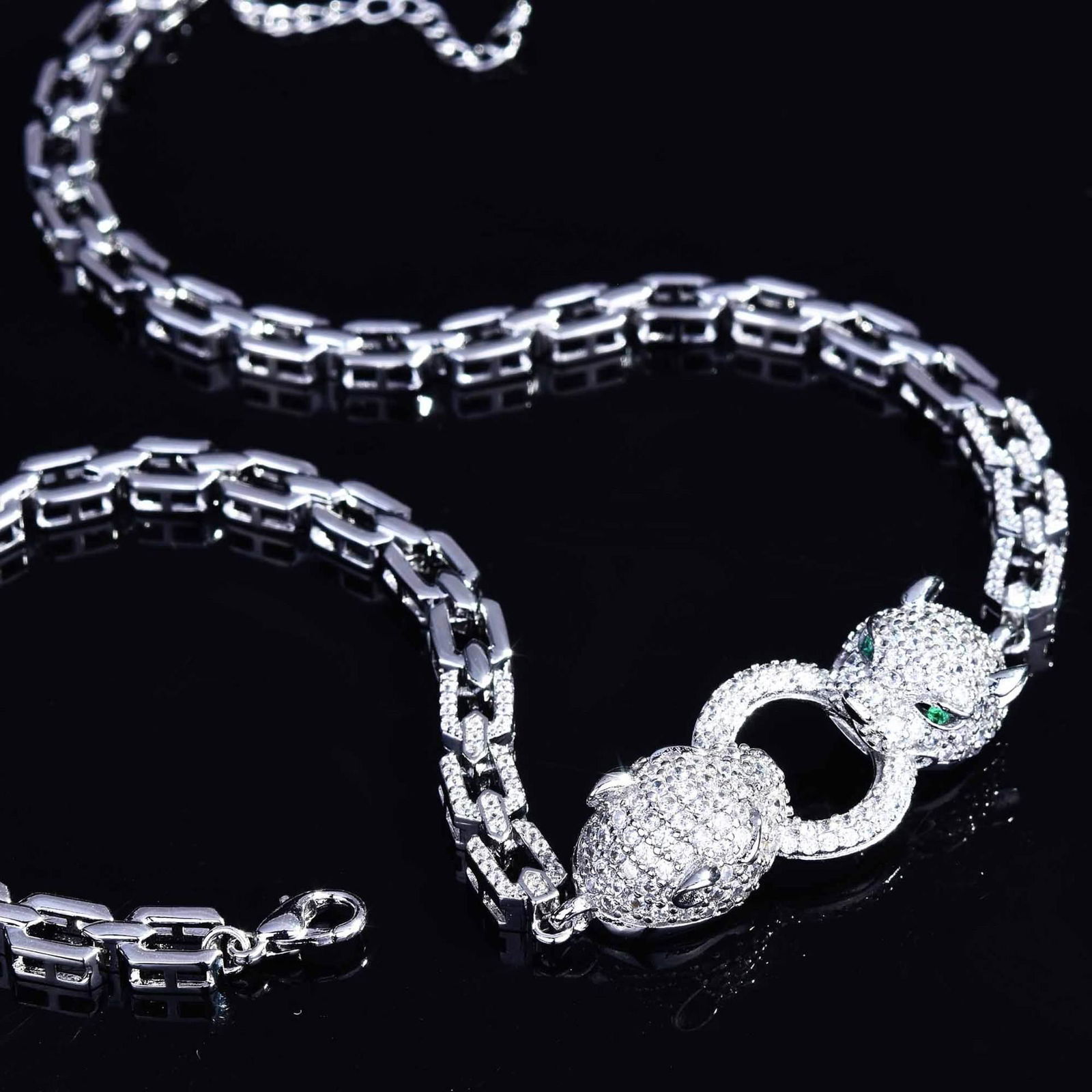 925 sterling silver jewelry set trendy zirconia party jewelry set 4