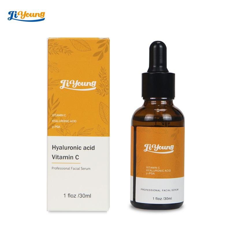 OEM Private label organic Anti aging Vitamin C serum Hyaluronic acid Face serum 