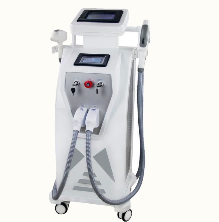 3 in 1 360 skin care Elight Shrrf nd yag IPL OPT Laser + RF Laser Hair Removal 2