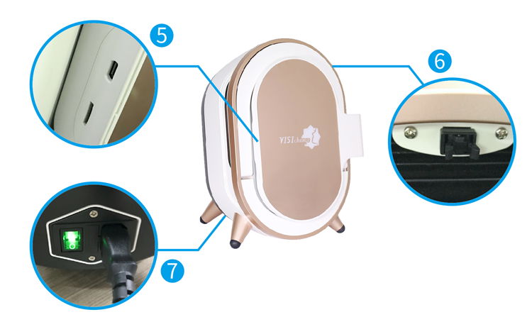 Intelligent magic mirror 3D Facial Skin Analyzer Feature scanner  4