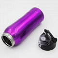 single wall stainless steel sport water bottle drinking bottle 3