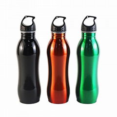 single wall stainless steel sport water bottle drinking bottle