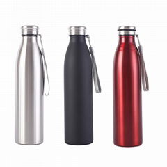 single wall stainless steel sport water bottle drinking bottle