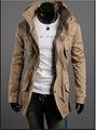 2021 autumn and winter new solid color outerwear stitching casual jacket men's r 1