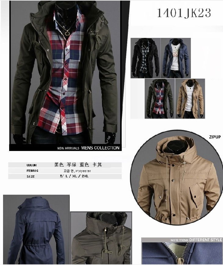 2021 autumn and winter new solid color outerwear stitching casual jacket men's r 4