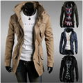 2021 autumn and winter new solid color outerwear stitching casual jacket men's r 3