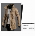 2021 autumn and winter new solid color outerwear stitching casual jacket men's r 5