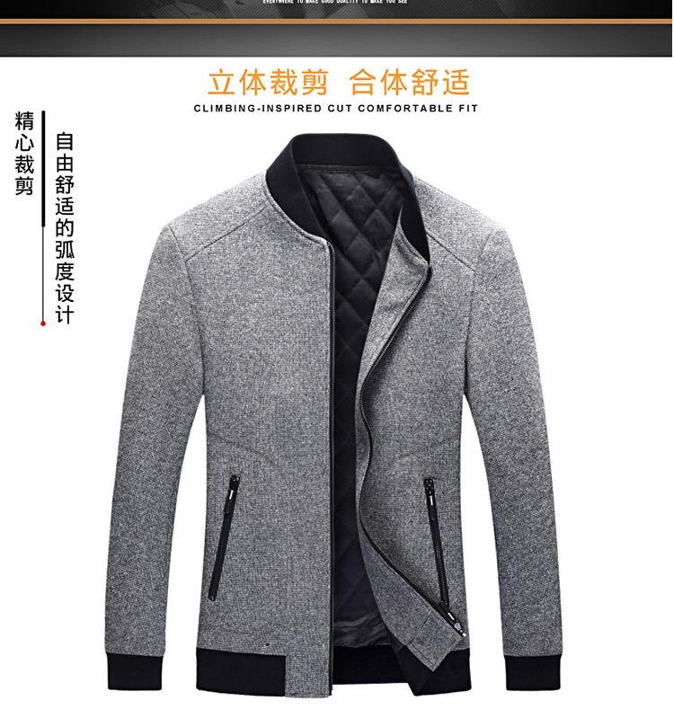 2021 autumn and winter thick woolen jacket jacket plus cotton baseball collar me 4