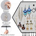 Hanging Earring Holder Wall Mounted, 2 Packs Earring Organizer Decorative Hexago 1