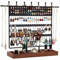 JEWELRY STAND HOLDER, TRIPLE RODS 5 -TIER JEWELRY STAND WITH ADJUSTABLE HEIGHT N