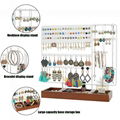 EARRING HOLDER, JEWELRY ORGANIZER EARRING ORGANIZER STAND WITH WOODEN STORAGE TR 3