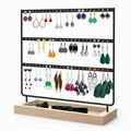 EARRING STAND DISPLAY RACK 3-TIER EAR STUD HOLDER JEWELRY ORGANIZER EAR STUD EAR 3