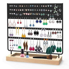 EARRING STAND DISPLAY RACK 3-TIER EAR STUD HOLDER JEWELRY ORGANIZER EAR STUD EAR