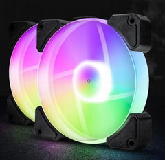 PC Fan RGB LED Air Heatsink New Square Design Cooling Fan Outer Control for Desk