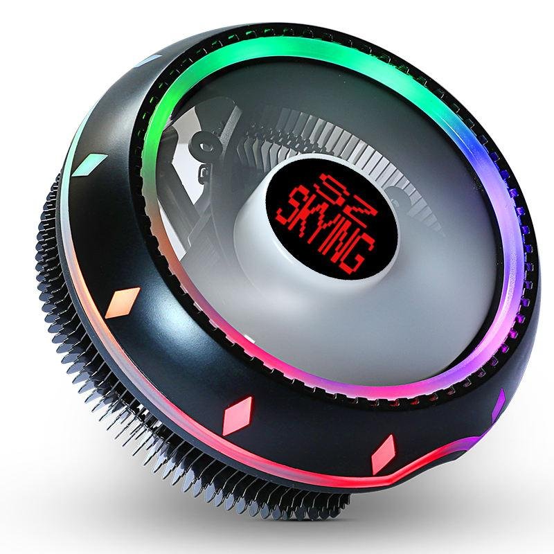 RGB CPU Cooler LED Air Heatsink Universal AMD PC Processor Cooling Fan for Deskt