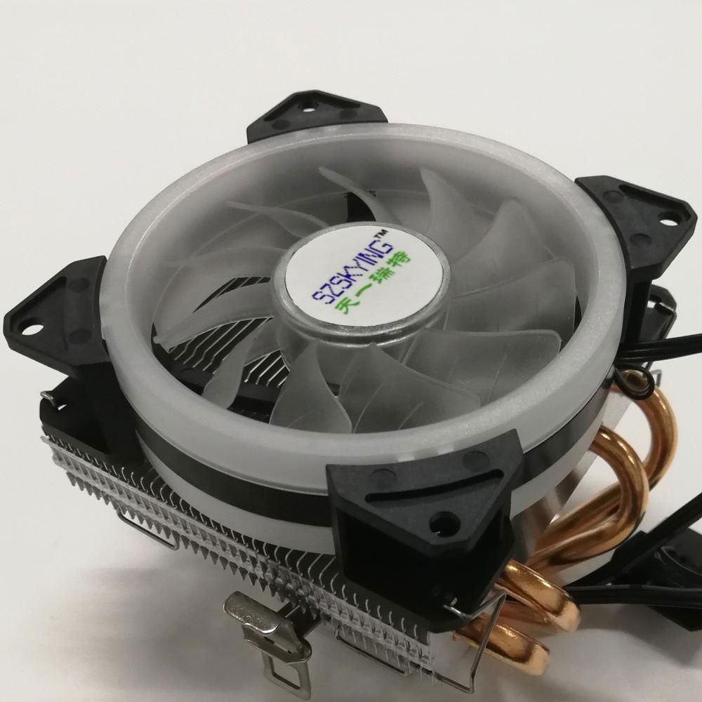 CPU Cooler RGB LED Colorful Air Heatsink New 4 Pipes Universal PC Processor Cool 2
