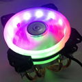 CPU Cooler RGB LED Colorful Air Heatsink New 4 Pipes Universal PC Processor Cool 3