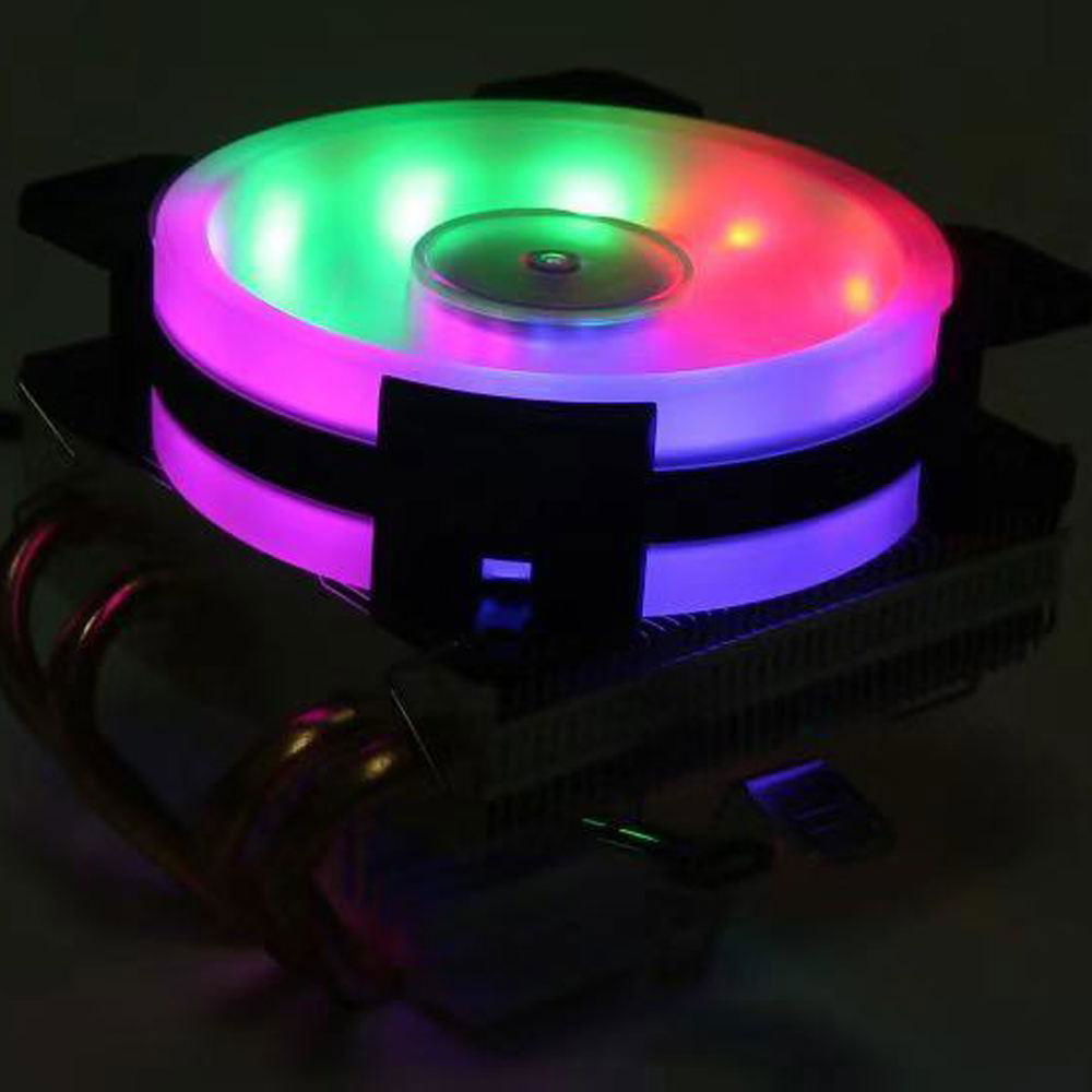 CPU Cooler RGB LED Colorful Air Heatsink New 4 Pipes Universal PC Processor Cool 4