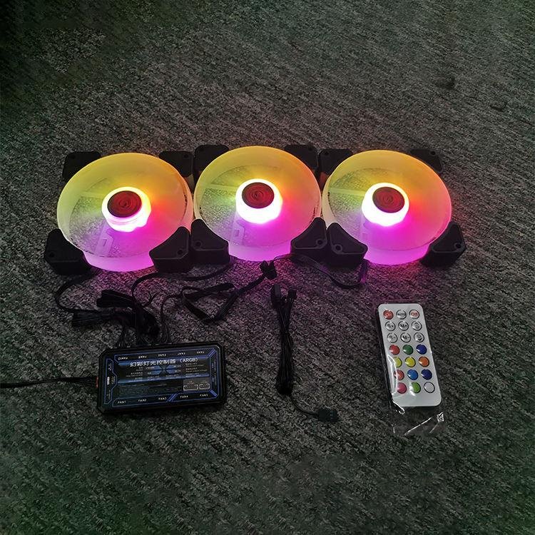 RGB Fans Gaming Pc Computer Fan Led Multi-colors 6Pin 120mm Cpu Cooler Fan 2