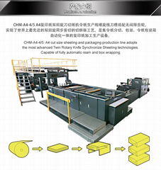 A4複印紙雙迴旋刀切紙機令紙生產線