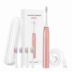 Portable Rechargeable Oral Biodegradable Sonic Electric Toothbrush 