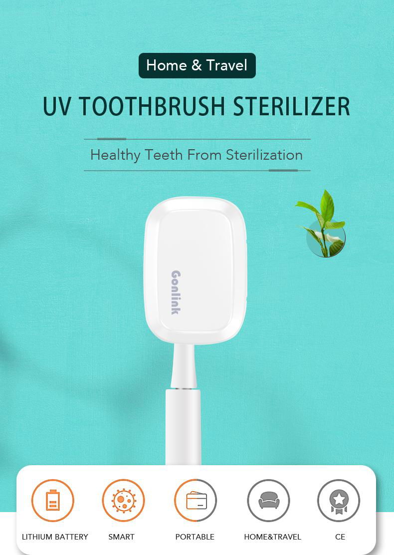 Portable Mini Toothbrush Sterilizer Battery Version Germs Killer  5