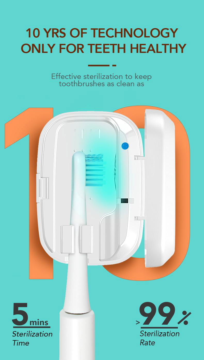 UV Rechargeable Sanitizer Dental Care Toothbrush Sterilizer 4