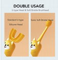 Smart U-shaped Replacement Brush Heads Children Cute Soft Electric Toothbrush 3