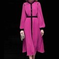 OEM Customize Pleated Chiffon Vintage Women Casual Dress