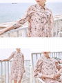 Floral print button up shirt dress with belt 3