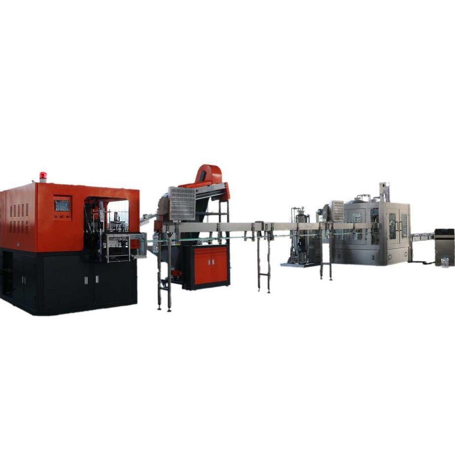 automatic gas water blowing filling capping production line 