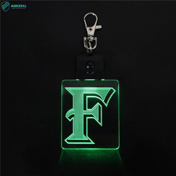 7 Colors Changing LED Acrylic Keyring Popular Personalized Blank Acrylic Key rin 3