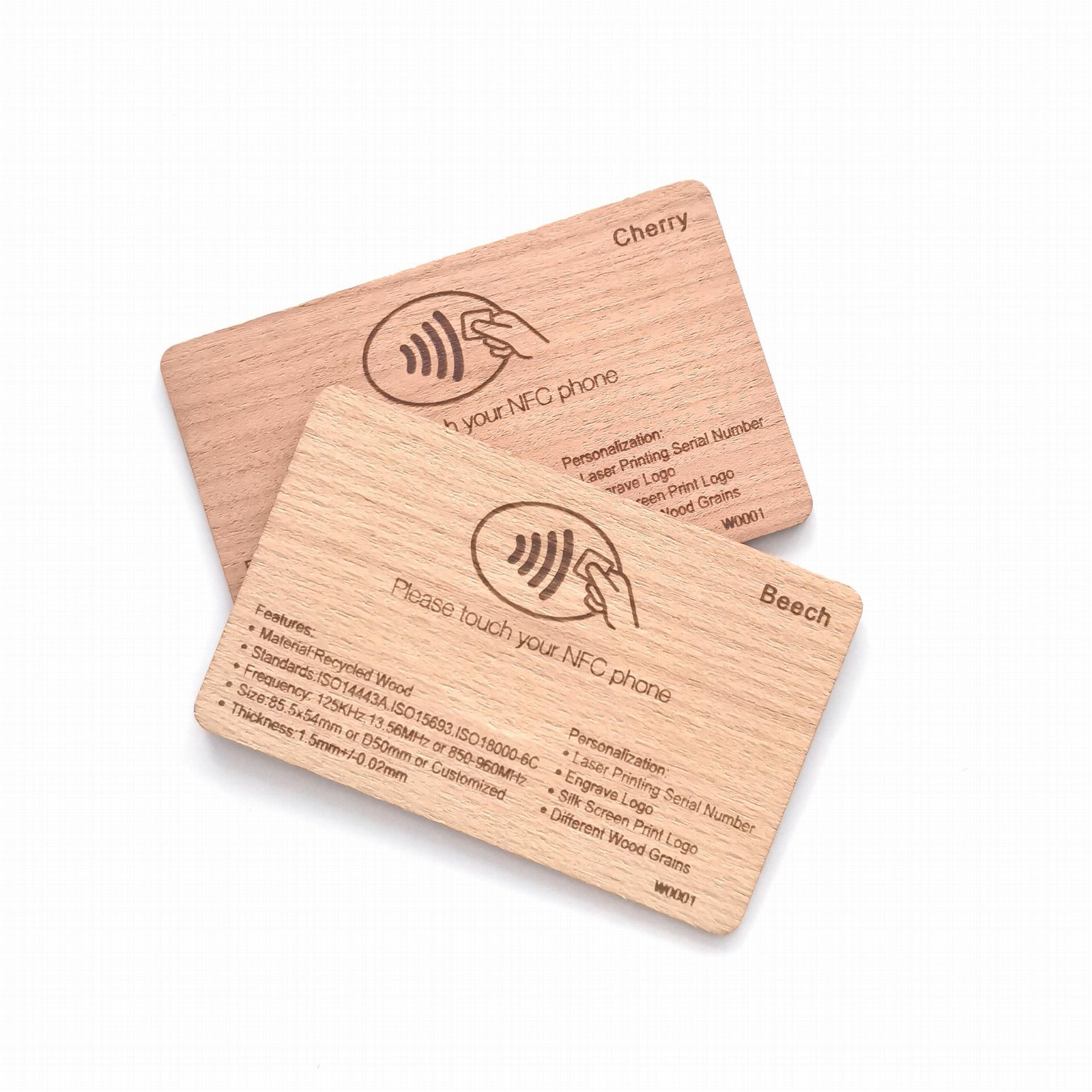 NFC wooden hotel key card RFID ISO14443A Smart NTAG213/216  2
