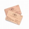 可編程竹木名片 RFID ISO14443A 智能 NTAG213/216 NFC 木製酒店鑰匙卡 2