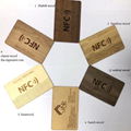 NFC wooden hotel key card RFID ISO14443A Smart NTAG213/216 