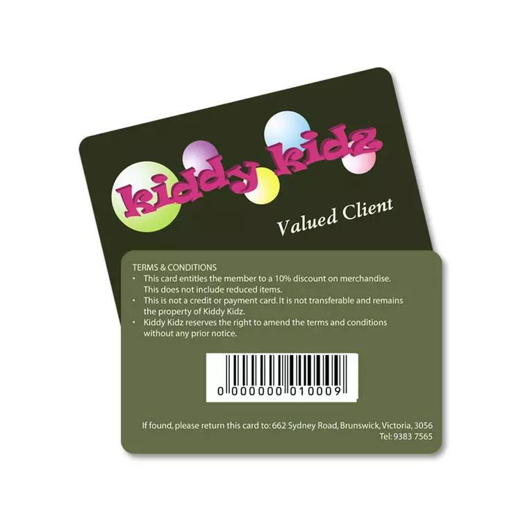 Plastic barcode card, printed loyalty gift pvc card 2