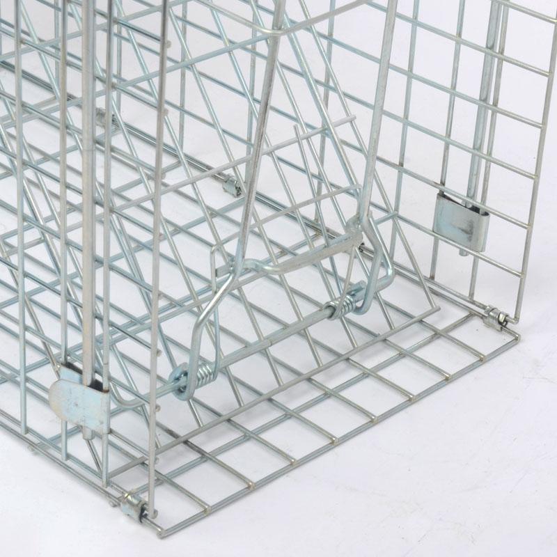 Metal humane animal eviction rabbit dog fox trap cage for sale 5