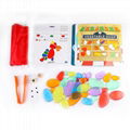 Transparent Rainbow Color Plastic Stacking Toy Pebbles Counting Bear